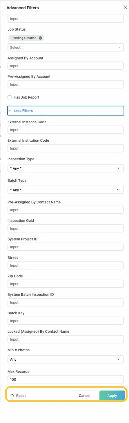 Screenshot: Refresh the list