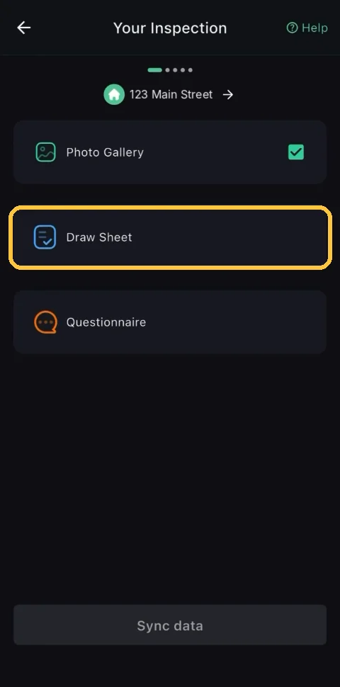 Screenshot: Start from Your Inspection