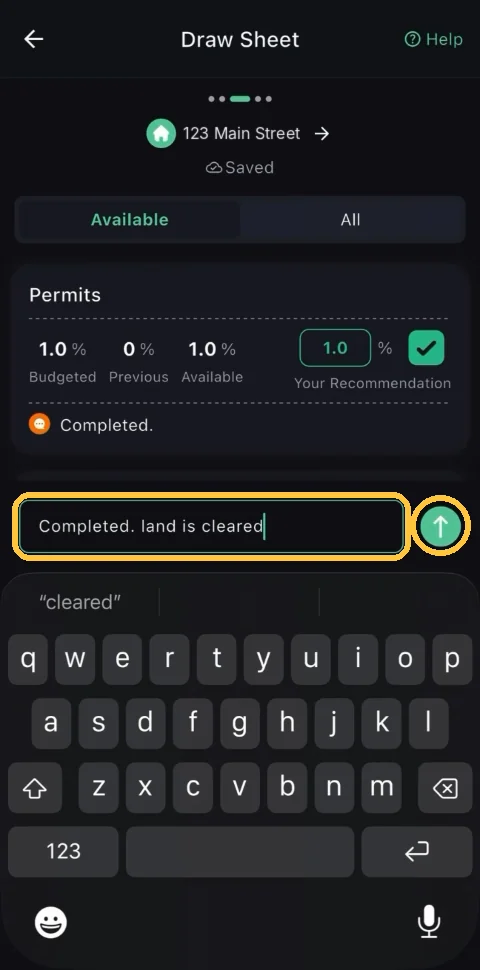 Screenshot: Edit the note